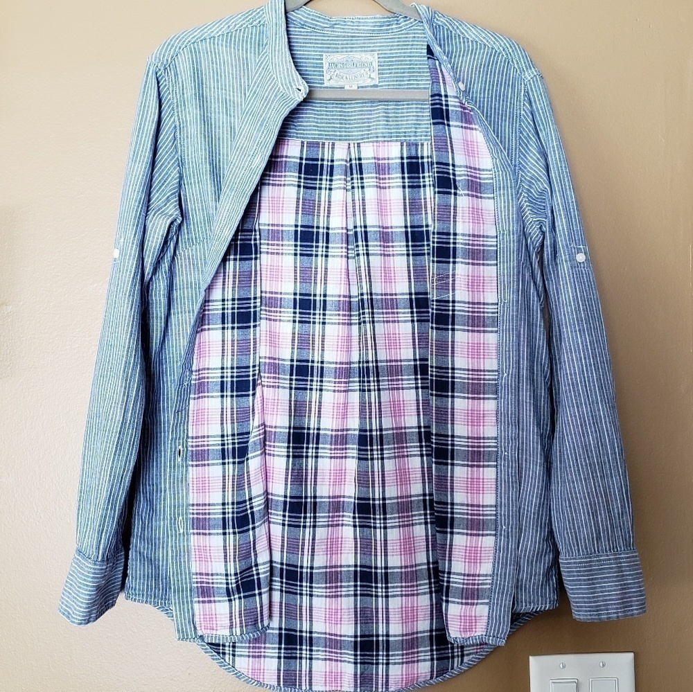 JACHS Girlfriend Striped & Plaid Button down - Picture 3 of 6